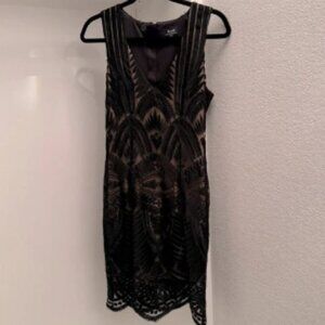 Bardot Black and Tan Mini Dress